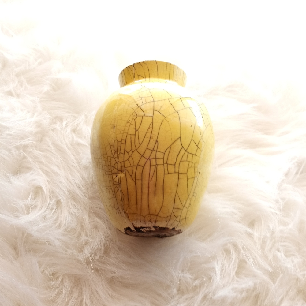 Terracotta glazed vase  1lb 2.6oz